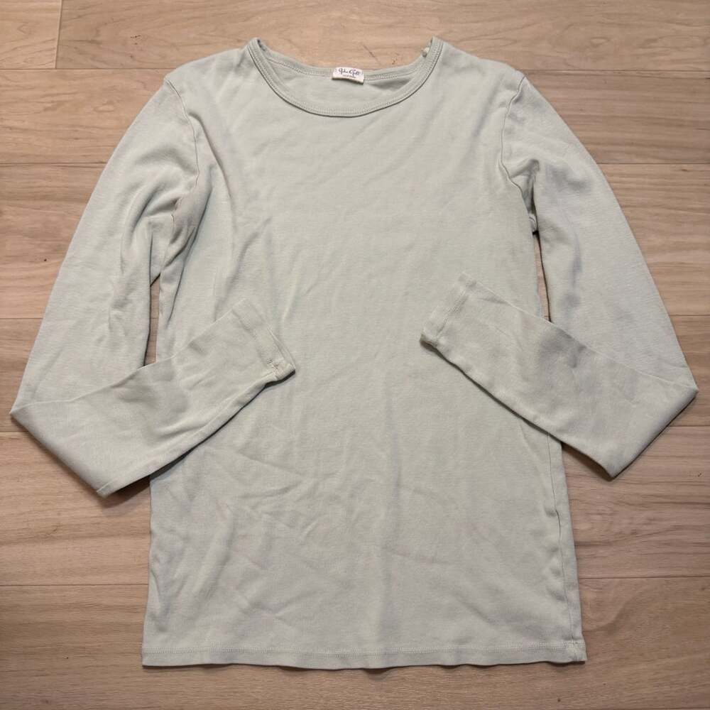 Brandy Melville Long Sleeve Ribbed Top Sage Green OS